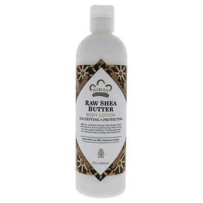 Nubian Heritage Lotion mit Rohshea und Myrrhe, 13 Flüssigunzen – Intensive Feuchtigkeitspflege für trockene Haut