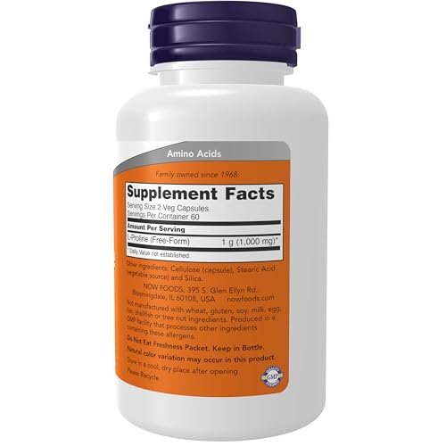 NOW Foods L-Prolin 500 mg, Kollagenproduktion*, Strukturelle Unterstützung*, 120 vegane Kapseln