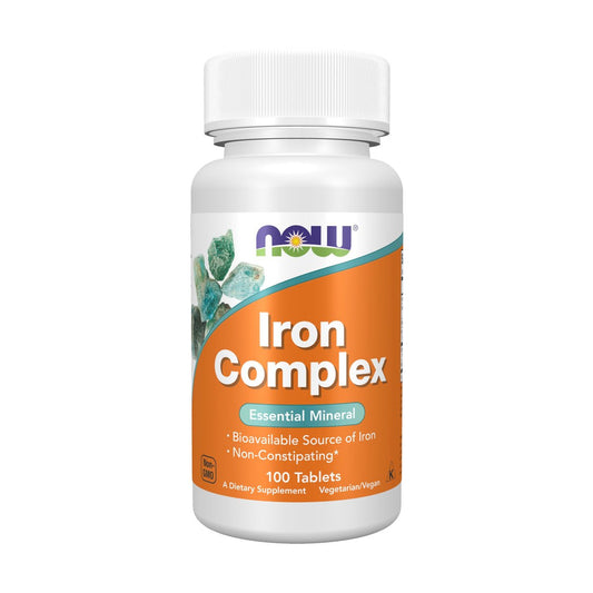 NOW Foods Eisenkomplex, nicht verstopfend*, essentielles Mineral, 100 Tabletten