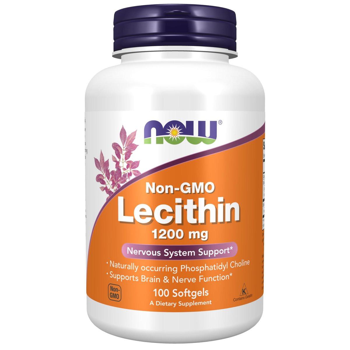 NOW Foods Lecithin 1200 mg mit natürlich vorkommendem Phosphatidylcholin, 100 Weichkapseln