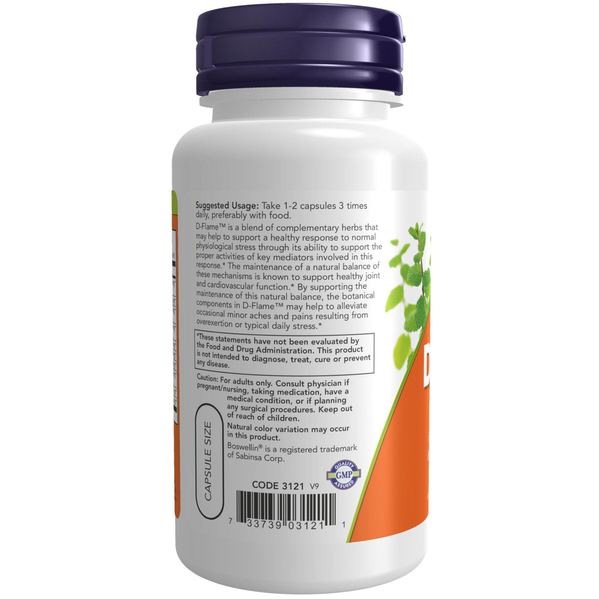 NOW Foods D-Flame™ Kräutermischung mit Curcumin, Ingwer und Boswellia – 90 vegane Kapseln zur Unterstützung bei Überanstrengung