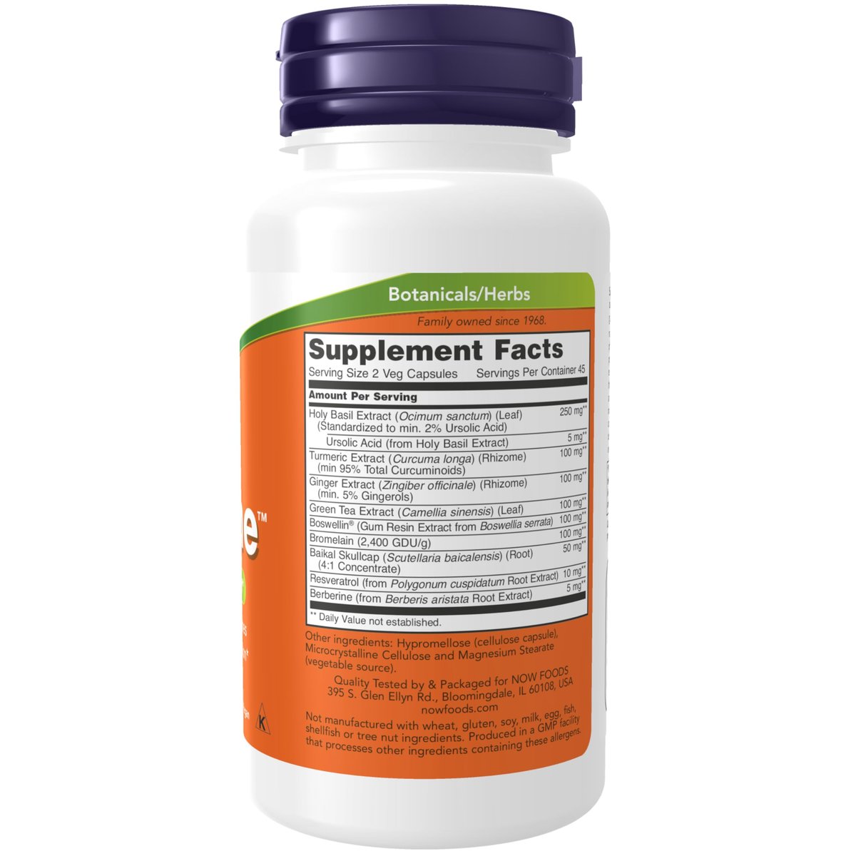 NOW Foods D-Flame™ Kräutermischung mit Curcumin, Ingwer und Boswellia – 90 vegane Kapseln zur Unterstützung bei Überanstrengung