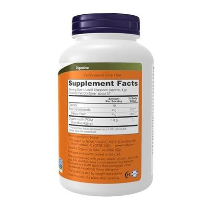 NOW Foods Inulin Prebiotisches Pulver, Bio, Nicht-GMO, 227 g