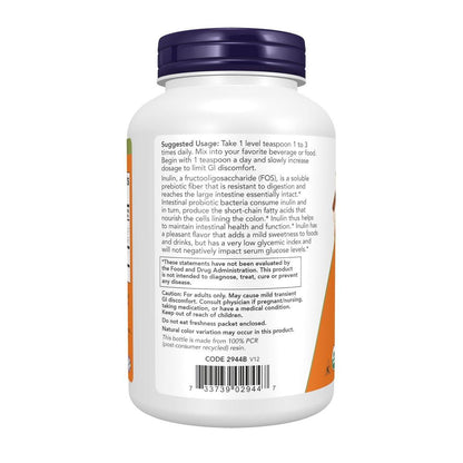 NOW Foods Inulin Prebiotisches Pulver, Bio, Nicht-GMO, 227 g