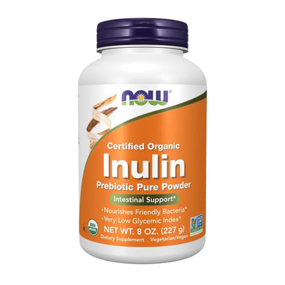 NOW Foods Inulin Prebiotisches Pulver, Bio, Nicht-GMO, 227 g