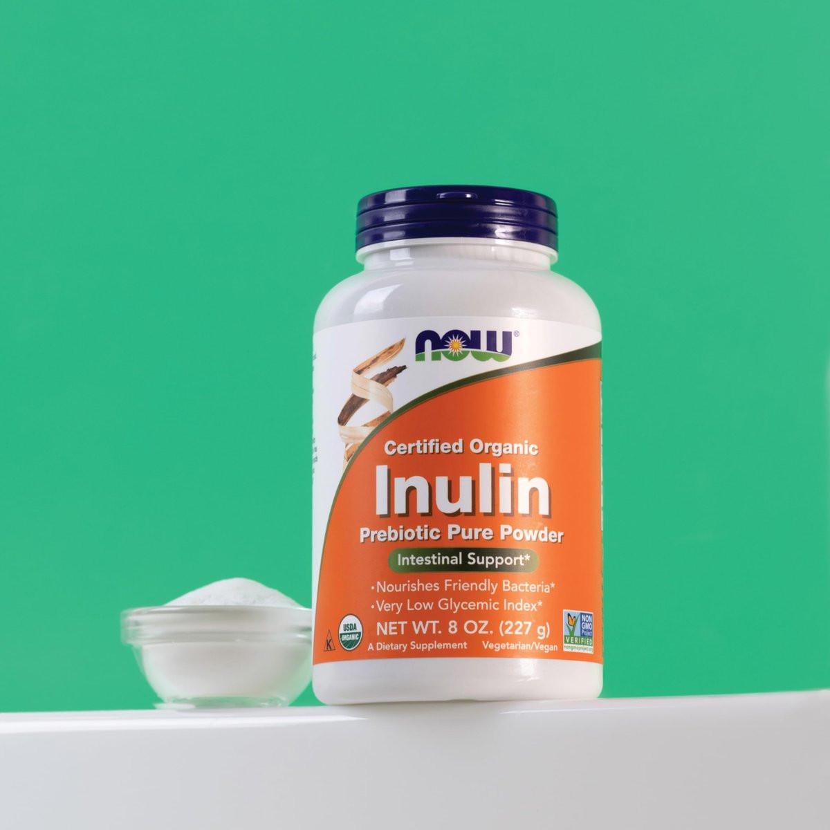 NOW Foods Inulin Prebiotisches Pulver, Bio, Nicht-GMO, 227 g