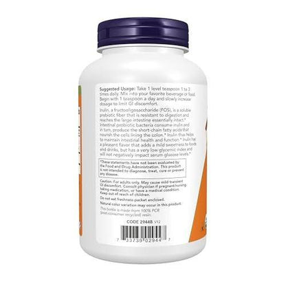 NOW Foods Inulin Prebiotisches Pulver, Bio, Nicht-GMO, 227 g