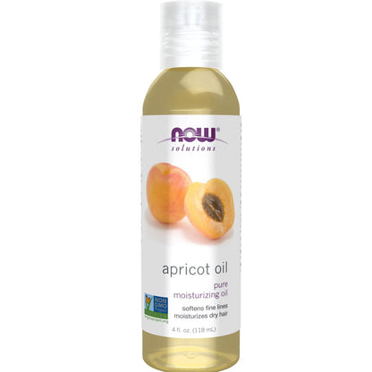 NOW Foods Lösungen, Aprikosenkernöl, Haarmoisturizer, Hautverjüngendes Öl, mildert feine Linien, 118 ml