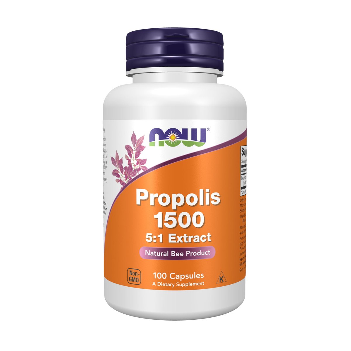 NOW Foods Propolis 1.500 mg mit 5:1 Konzentrat - 100 vegane Kapseln, natürliches Bienenprodukt