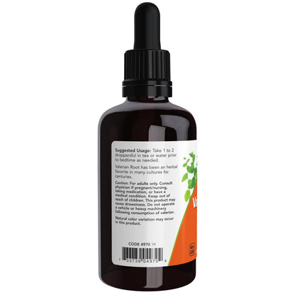 NOW Foods Valerianwurzel-Extrakt Flüssig (Valeriana officinalis), Kräuterergänzung, 59 ml