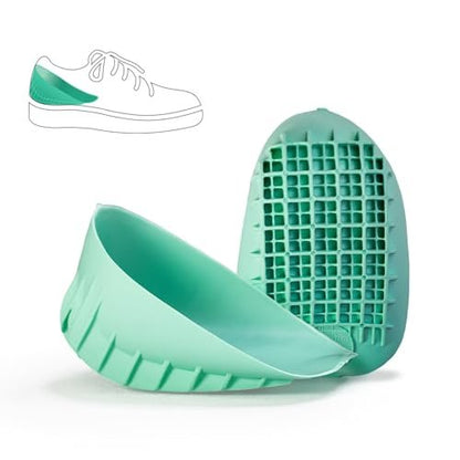 Tuli's Heavy Duty Heel Cups – Stoßdämpfende Ferseneinlagen für Plantarfasziitis, Sever-Krankheit und Fersenschmerzen, Grün, 1 Paar, Large