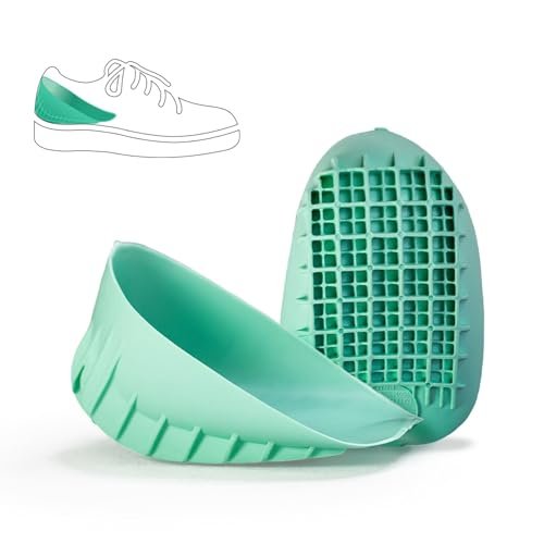 Tuli's Heavy Duty Heel Cups – Stoßdämpfende Ferseneinlagen für Plantarfasziitis, Sever-Krankheit und Fersenschmerzen, Grün, 1 Paar, Large
