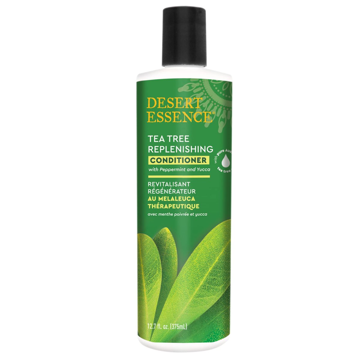 Desert Essence Conditioner für Haare - Teebaum & Eukalyptusöl für Kopfhautbehandlung - Reduziert Haarbruch & Schuppen - Pfefferminze - Murumuru Butter - 12,7 Fl Oz