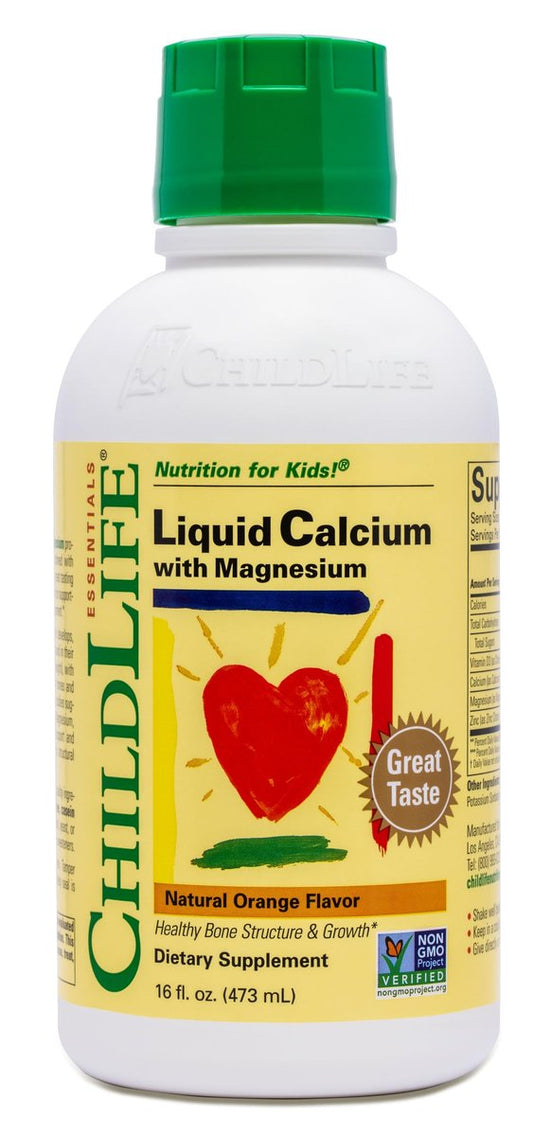 ChildLife Essentials Flüssiges Calcium für Kinder – Kalzium mit Magnesium, Zink und Vitamin D3 – Orangen-Geschmack, 473 ml (1 Packung)