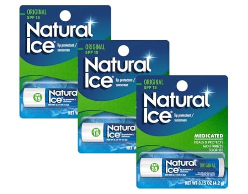 Mentholatum Natural Ice Lippenbalsam Original SPF 15 – 3er Pack
