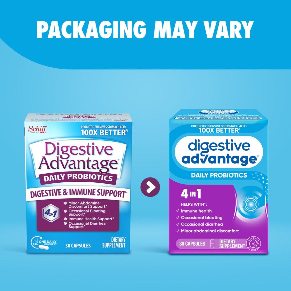 Daily Probiotic Kapsel - Digestive Advantage 30 Kapseln, überlebt 100x besser, reduziert Blähungen, Calcium, fördert Verdauungsgesundheit und Darmflora