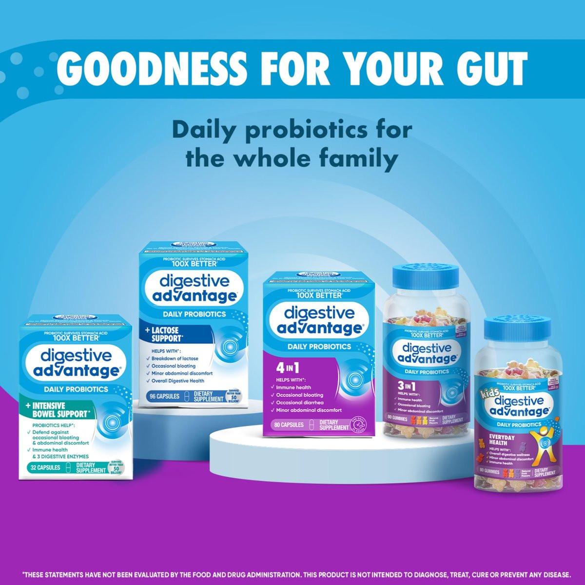 Daily Probiotic Kapsel - Digestive Advantage 30 Kapseln, überlebt 100x besser, reduziert Blähungen, Calcium, fördert Verdauungsgesundheit und Darmflora
