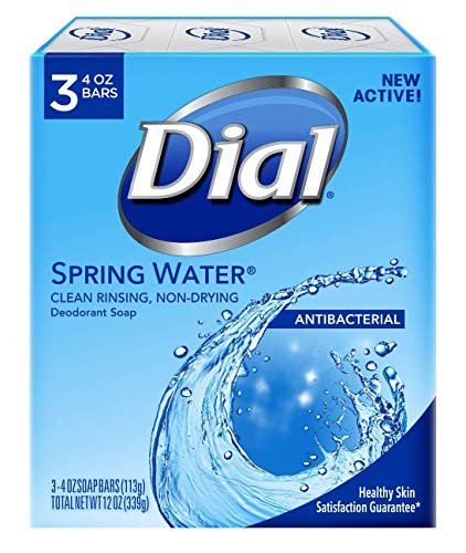 Dial Antibakterielle Deodorant Seife, Spring Water, 4 Unzen, 3 Riegel