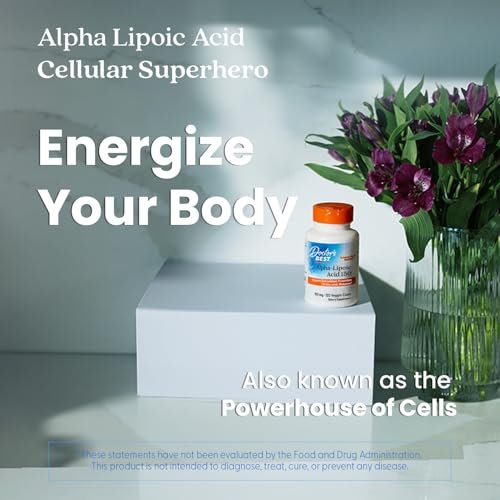 Doctor's Best Alpha-Liponsäure 600 mg – 60 vegane Kapseln, Antioxidans für Nerven und Zellen, Non-GMO, glutenfrei