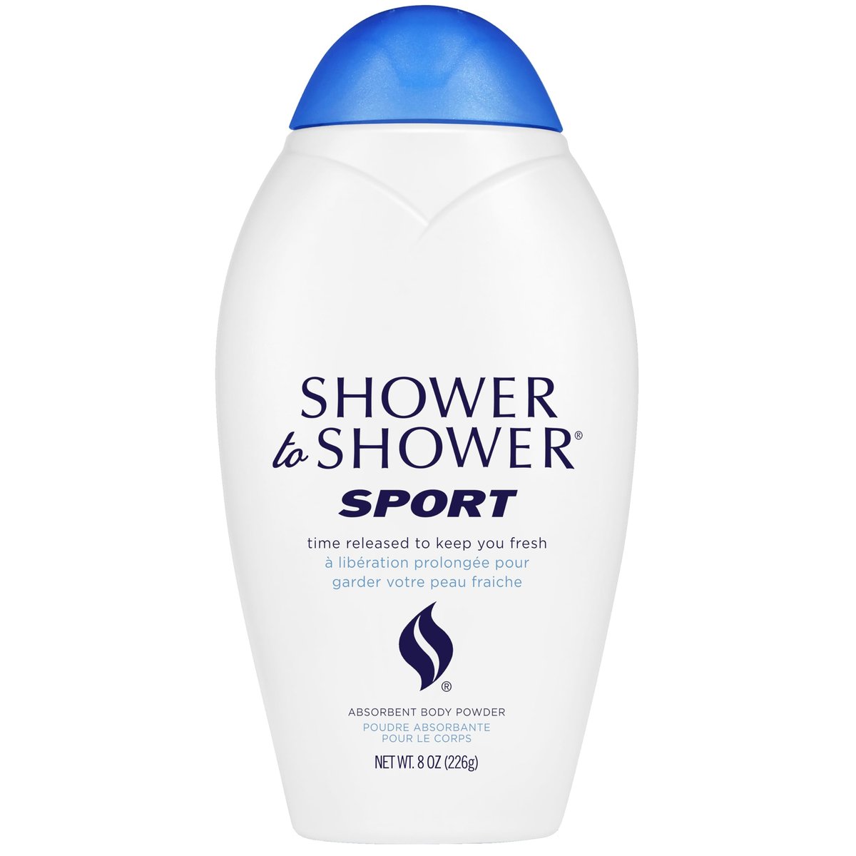 Shower to Shower Sport Body Powder für Männer & Frauen, Talkumfrei, Schweißabsorbierend, verhindert Reibung & Geruch, Deodorierendes Ganzkörperpuder für langanhaltende Frische, 8 Unzen (3er-Pack)