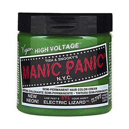 MANIC PANIC Classic Electric Lizard Semi-Permanente Haarfarbe – Leuchtendes Neongrün für Frauen & Männer, Hält 4-6 Wochen, Vegan, Ammoniakfrei & Tierversuchsfrei (118 ml)