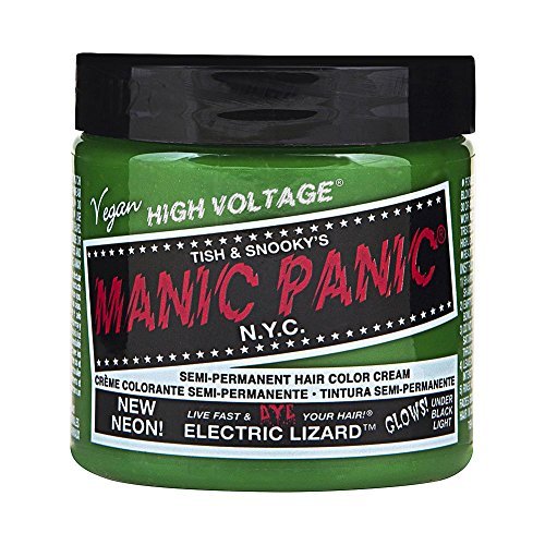 MANIC PANIC Classic Electric Lizard Semi-Permanente Haarfarbe – Leuchtendes Neongrün für Frauen & Männer, Hält 4-6 Wochen, Vegan, Ammoniakfrei & Tierversuchsfrei (118 ml)