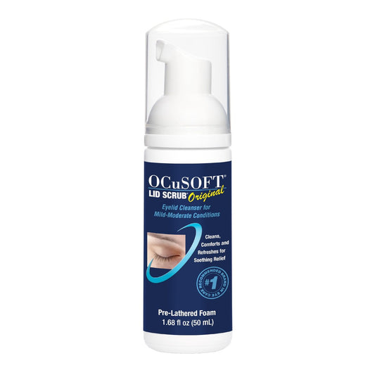 OCuSOFT Original Foaming Eyelid Reiniger – milder Instant-Schaum zur Entfernung von Öl, Staub, Pollen & Make-up – 1,68 fl oz