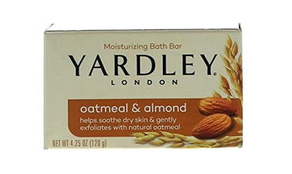 Yardley of London Naturally Feuchtigkeitsspendende Seife Haferflocken & Mandel 4er-Pack (4 x 113 g)