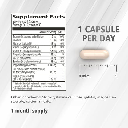 Urinozinc Classic Prostata Supplement, ärztlich empfohlen mit Sägepalme, 30 Kapseln