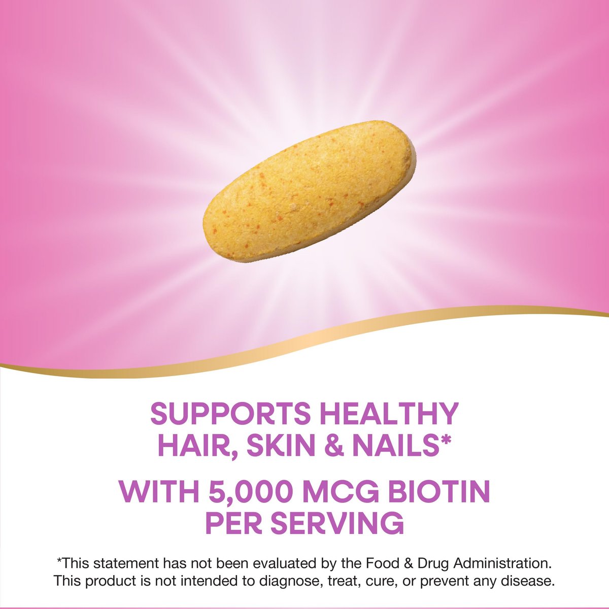 Nature's Way Biotin Forte – 3000 mcg Biotin für gesundes Haar, Haut & Nägel, mit Zink, Vitamin C & B-Vitaminen, 60 Tabletten