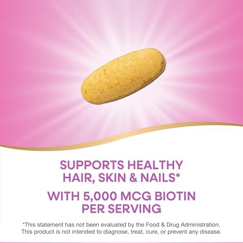 Nature's Way Biotin Forte – 3000 mcg Biotin für gesundes Haar, Haut & Nägel, mit Zink, Vitamin C & B-Vitaminen, 60 Tabletten
