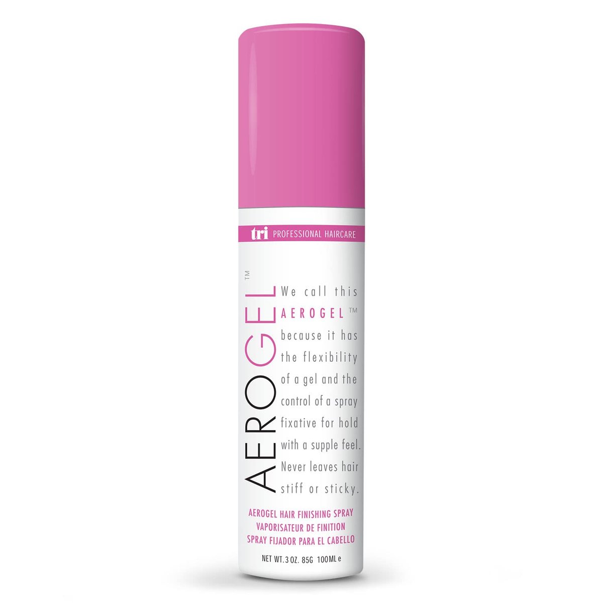 TRIDESIGN Aerogel Haarspray - Starker Halt für Volumen & Kontrolle, Flexibles Styling für alle Haartypen, Nicht klebend und parfümiert - Für Frauen und Männer - Reisegröße 1er Pack (90 ml)
