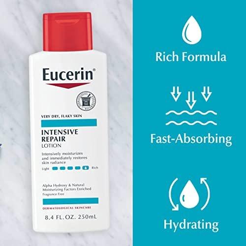Eucerin Intensive Repair Body Lotion für sehr trockene Haut, 8,4 Fl Oz Flasche, 3er-Pack