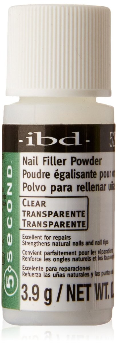 IBD 5 Second Nail Filler Puder – Schneller Nagelfüller für glatte Nägel, 0,13 Unzen
