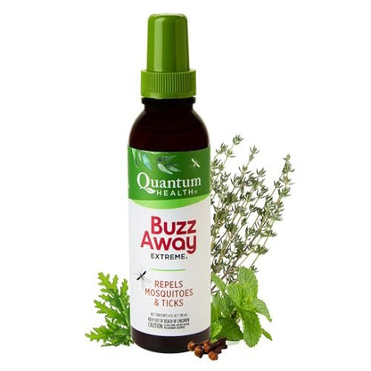 Quantum Health Buzz Away Extreme – DEET-freies Insektenspray mit ätherischen Ölen, 118 ml