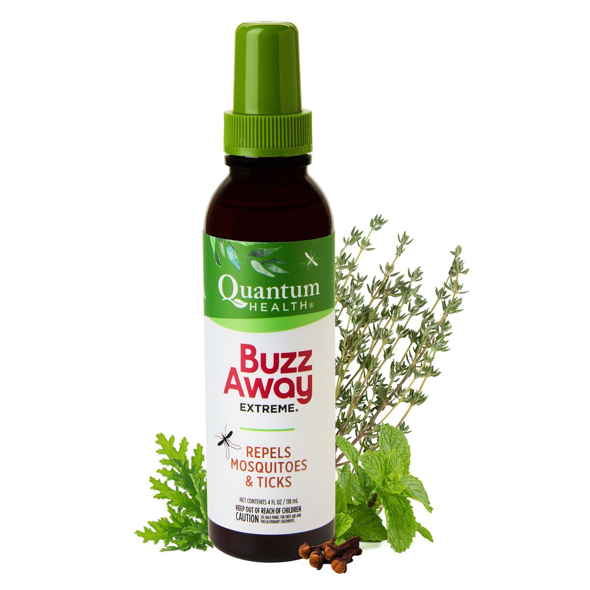 Quantum Health Buzz Away Extreme – DEET-freies Insektenspray mit ätherischen Ölen, 118 ml