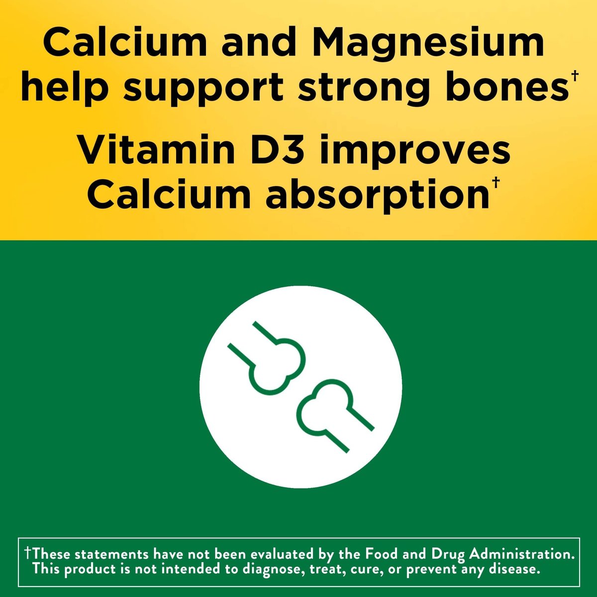Nature Made Calcium Magnesium Zinc mit Vitamin D3 – 300 Tabletten für starke Knochen
