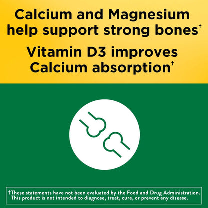 Nature Made Calcium Magnesium Zinc mit Vitamin D3 – 300 Tabletten für starke Knochen