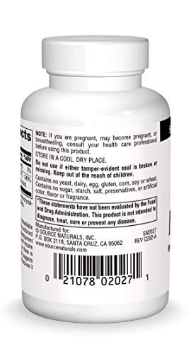 Source Naturals MegaFolinic 800mcg – 60 Tabletten – Hochdosiertes Folsäurepräparat