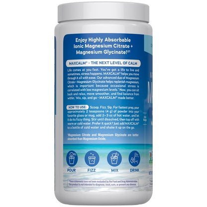 Natural Vitality Calm, Magnesium-Pulver, Anti-Stress-Getränk, glutenfrei, vegan, ohne Gentechnik, Original ungesüßt, 454 g