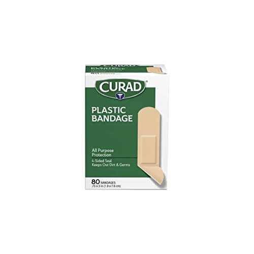 Curad Plastik Pflaster 0,75 x 3 Zoll, 80 Stück