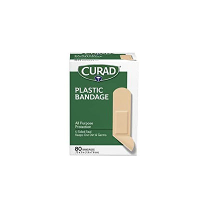 Curad Plastik Pflaster 0,75 x 3 Zoll, 80 Stück