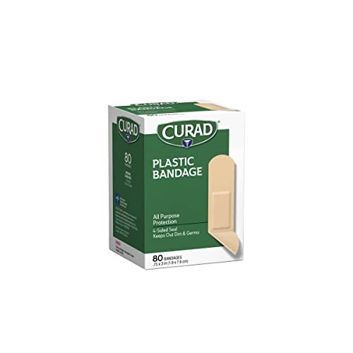 Curad Plastik Pflaster 0,75 x 3 Zoll, 80 Stück