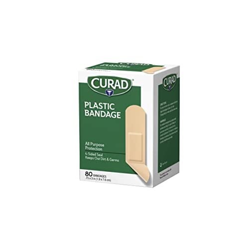 Curad Plastik Pflaster 0,75 x 3 Zoll, 80 Stück