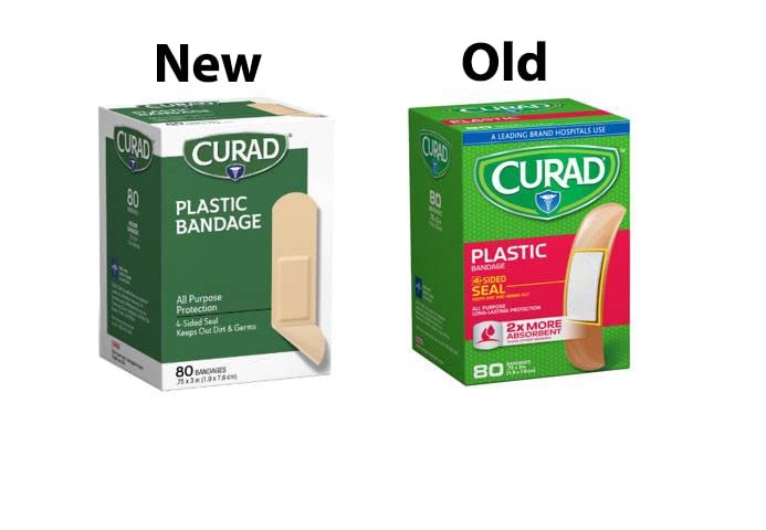 Curad Plastik Pflaster 0,75 x 3 Zoll, 80 Stück
