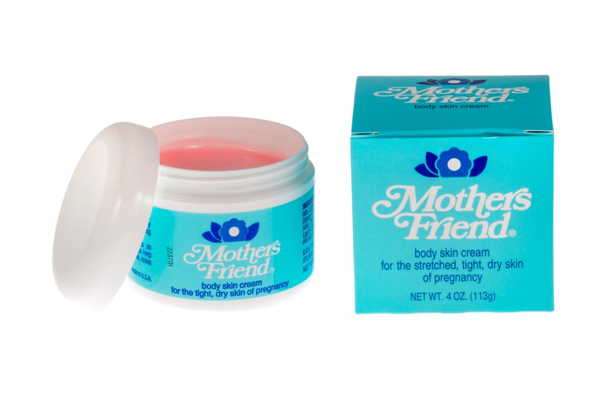 Mothers Friend Körper- und Hautcreme – Beruhigende Pflege für schwangere Haut, 118 ml