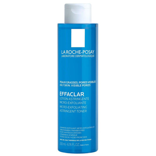 La Roche-Posay Effaclar Gesichtswasser für fettige Haut mit exfolierenden LHAs zur Verfeinerung der Poren und Glättung der Hautstruktur