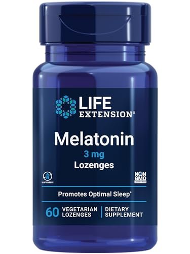 Life Extension Melatonin 3 mg – Optimale Schlafunterstützung, gesunder circadianer Rhythmus, Zellschutz, glutenfrei, nicht-GVO, vegetarisch, 60 lutschtabletten