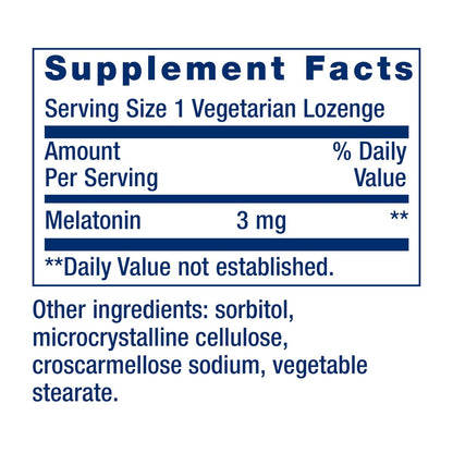 Life Extension Melatonin 3 mg – Optimale Schlafunterstützung, gesunder circadianer Rhythmus, Zellschutz, glutenfrei, nicht-GVO, vegetarisch, 60 lutschtabletten