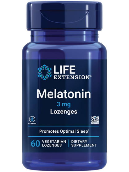 Life Extension Melatonin 3 mg – Optimale Schlafunterstützung, gesunder circadianer Rhythmus, Zellschutz, glutenfrei, nicht-GVO, vegetarisch, 60 lutschtabletten